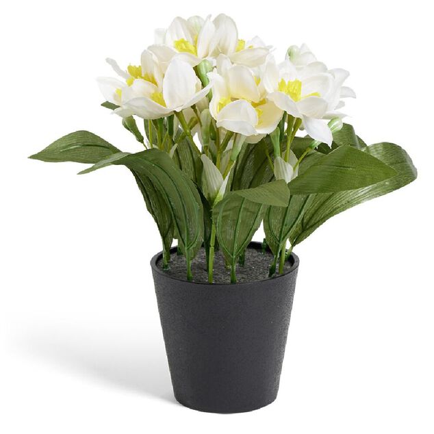 Narcisse artificiel en pot &Oslash;28xH30cm