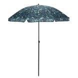 Parasol centr&eacute; Sun motif feuillage exotique vert &Oslash;160xH195cm