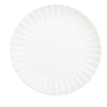 Assiette plate Venise rebord ondulé faïence blanc Ø26cm
