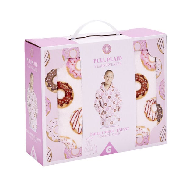 Pull plaid enfant motif donut Taille unique