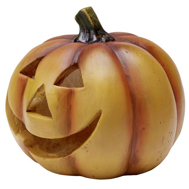 D&eacute;co Halloween citrouille souriante &agrave; poser orange