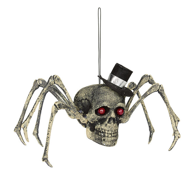 Araign&eacute;e &agrave; suspendre Halloween avec t&ecirc;te de mort