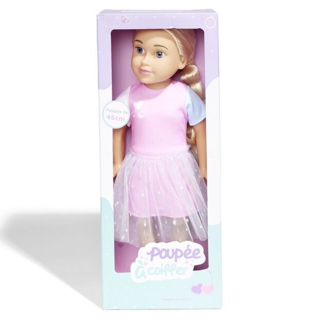 Poup&eacute;e &agrave; coiffer H45cm - 2 mod&egrave;les