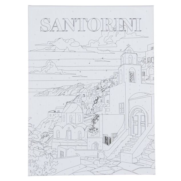 Toile à peindre à numéro motif ville 30x40cm (5 modèles)