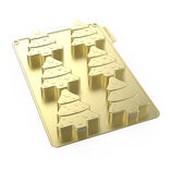 Moule à gâteau forme sapin de Noël x 6 en silicone