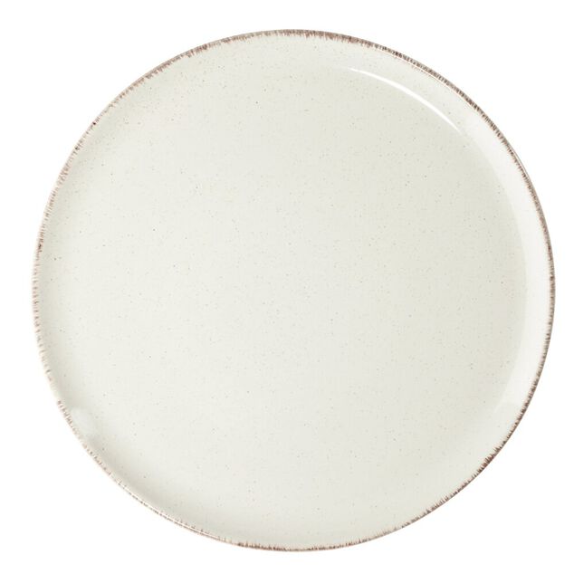 Assiette plate Lisbonne en grès beige Ø27cm