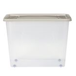 Box de rangement à roulettes plastique 80L (plusieurs modèles)