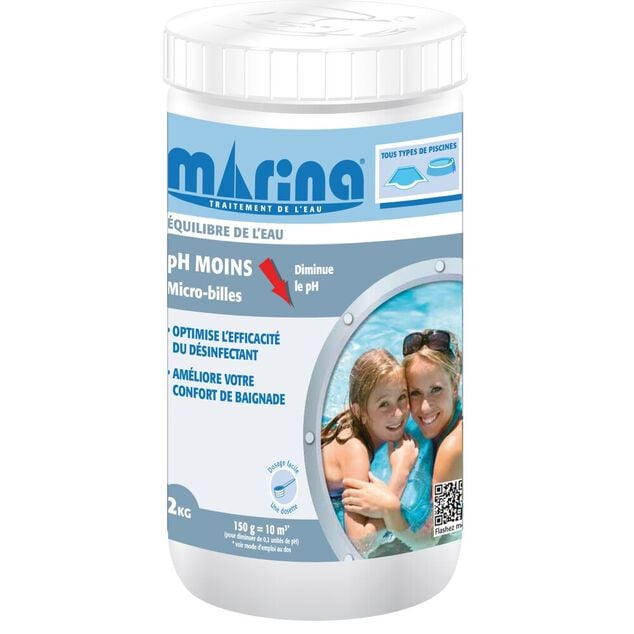 Correcteur pH MOINS micro billes Marina