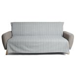 Jet&eacute; de canap&eacute; 170x250cm 100% coton motif chevron gris