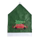 Housse de chaise Noël à pompon verte 48x70cm (2 modèles)