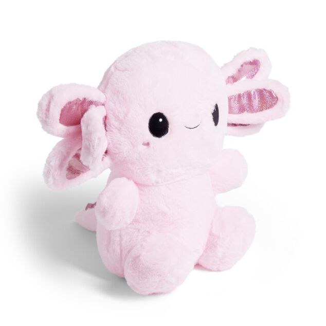 Peluche salamandre L35cm polyester rose