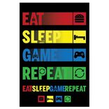 Poster Eat Sleep Game Repeat 91,5x61cm