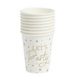 Lot de 8 gobelets Let's Party carton 24cl