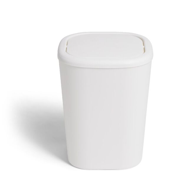 Poubelle salle de bain plastique blanc 3L