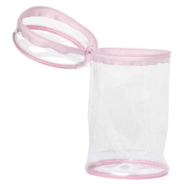 Trousse cosm&eacute;tique transparente