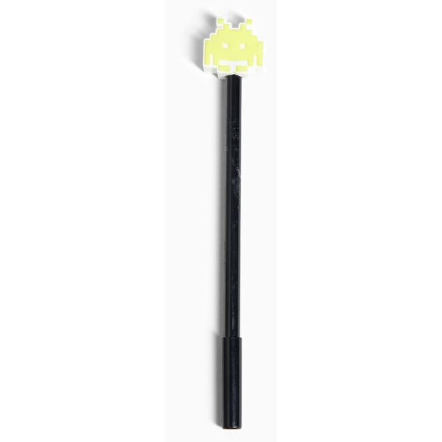 Stylo &agrave; encre embout gaming plastique et m&eacute;tal noir