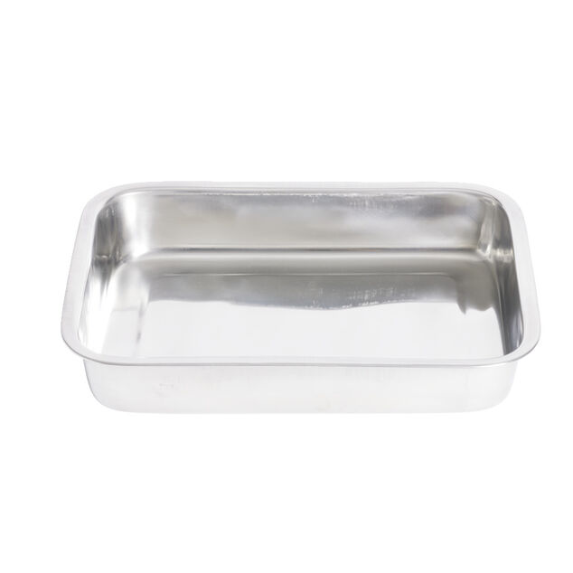 Plat &agrave; lasagnes en inox 37x27,5xH6,5cm