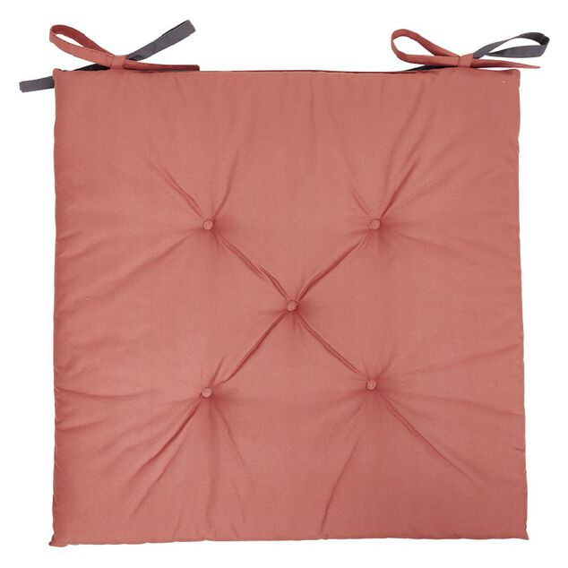 Galette de chaise bicolore terracotta gris