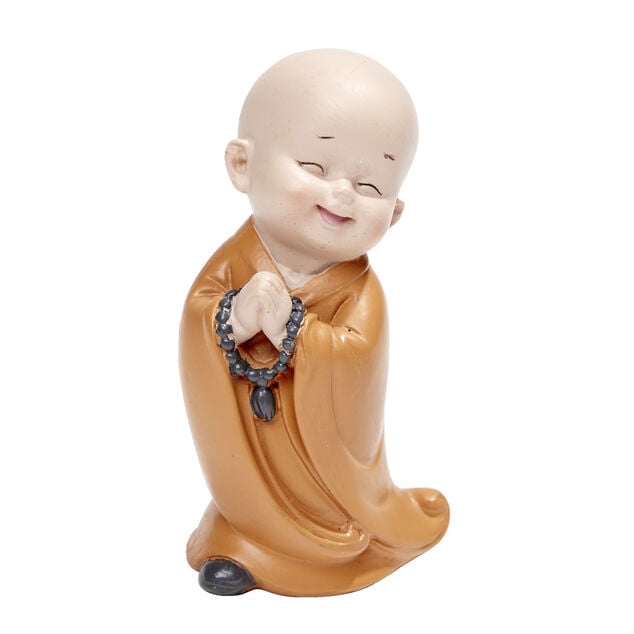 Figurine Bouddha moine polyr&eacute;sine debout - 6 postures