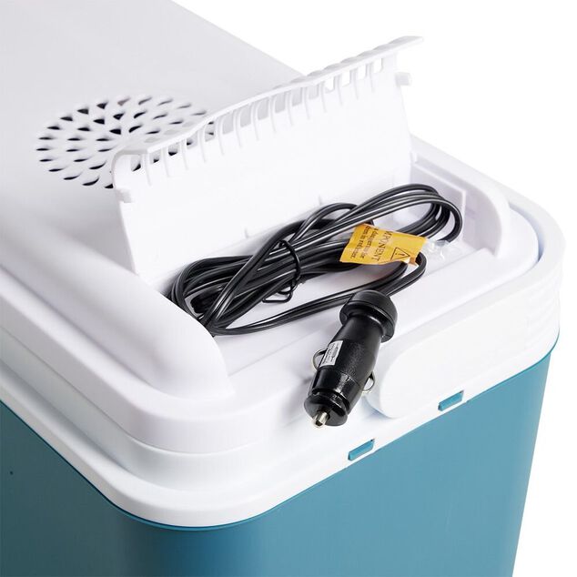 Glacière électrique 24L bleu et blanc - 34x29xH34cm