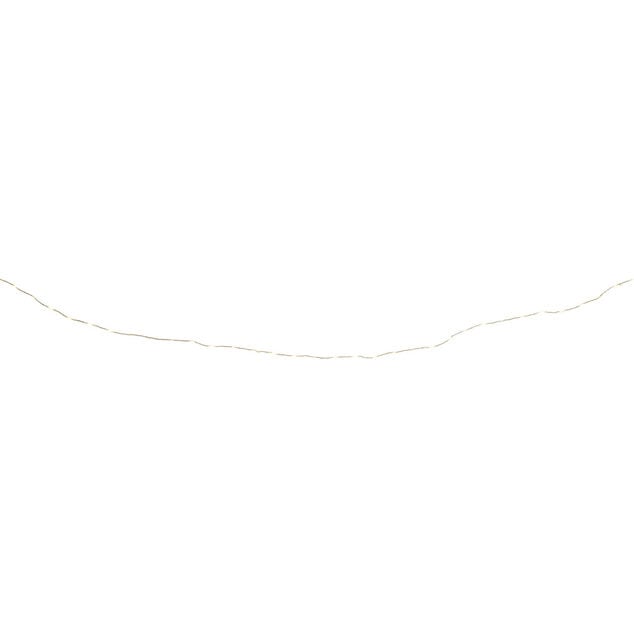Guirlande lumineuse 20LED &agrave; pile en corde ficelle naturelle 2m