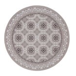 Set de table rond en plastique carreaux de ciment