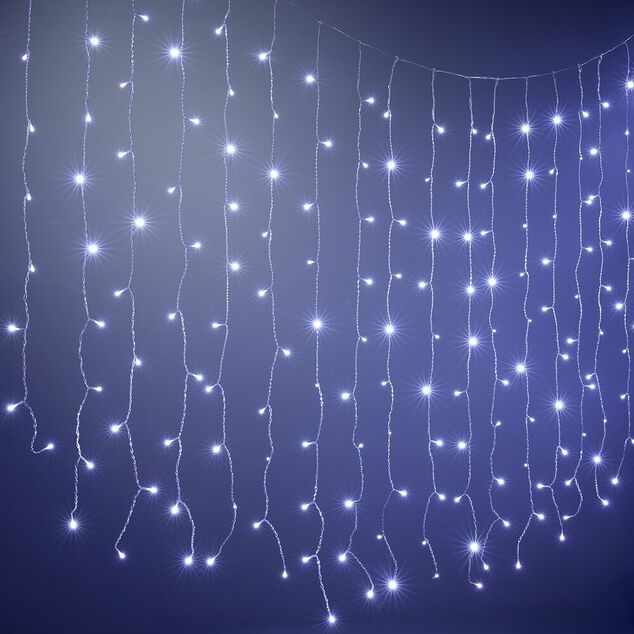 Guirlande de No&euml;l bordure de toit XXL lumineuse 400LED blanc froid L1060cm