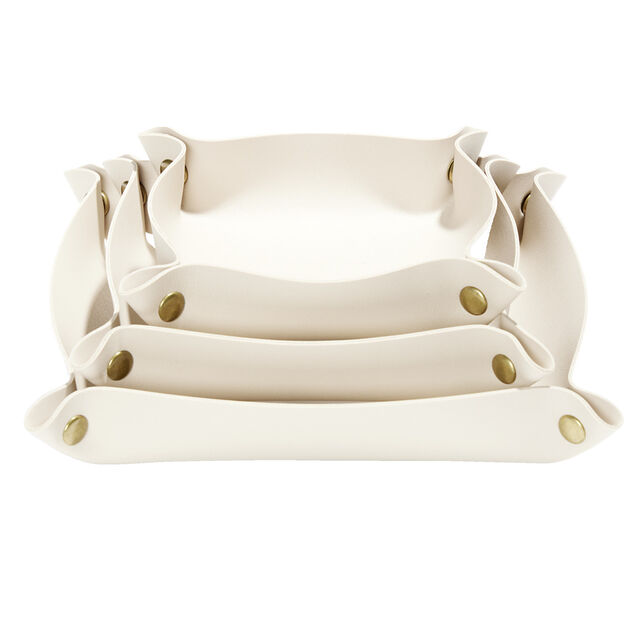 Lot de 3 panières de rangement 12/15/18cm - 3 coloris