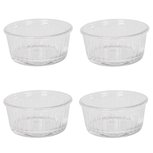 Ramequin individuel verre transparent x4