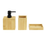 Set de 3 accessoires de salle de bain en bambou