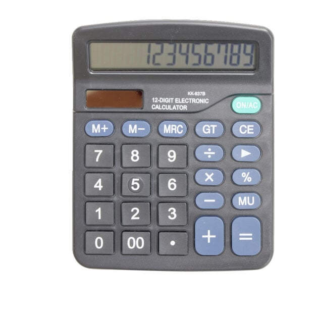 Calculatrice de bureau noir 12x15cm