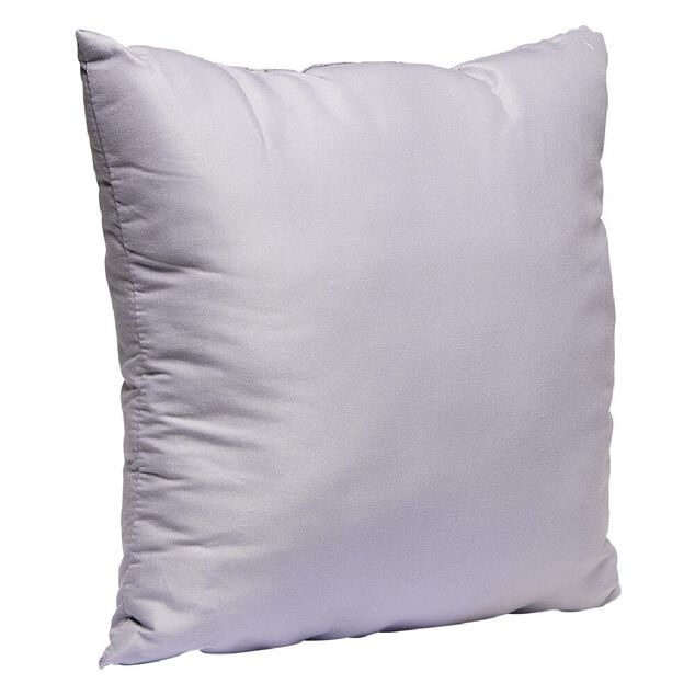 Coussin carr&eacute; en polyester gris