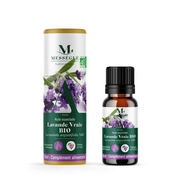 Huile essentielle lavande vraie bio Mess&eacute;gu&eacute; 10ml
