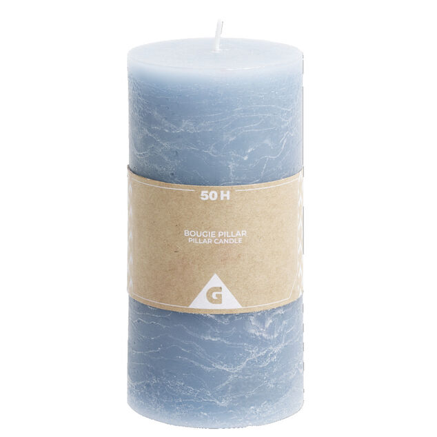 Bougie pilier bleue 50H