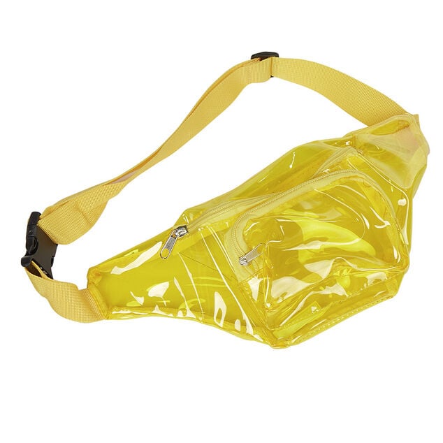 Sac banane jaune transparent en pvc