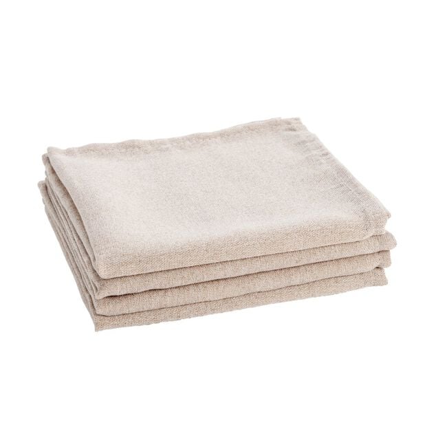 Serviette de table x4 effet lin 40x40cm (3 modèles)