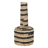 Vase rond osier noir et marron &Oslash;26xH55cm