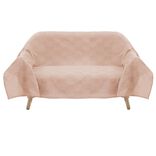 Jet&eacute; de canap&eacute; polyester et coton orange rouille 170x250cm