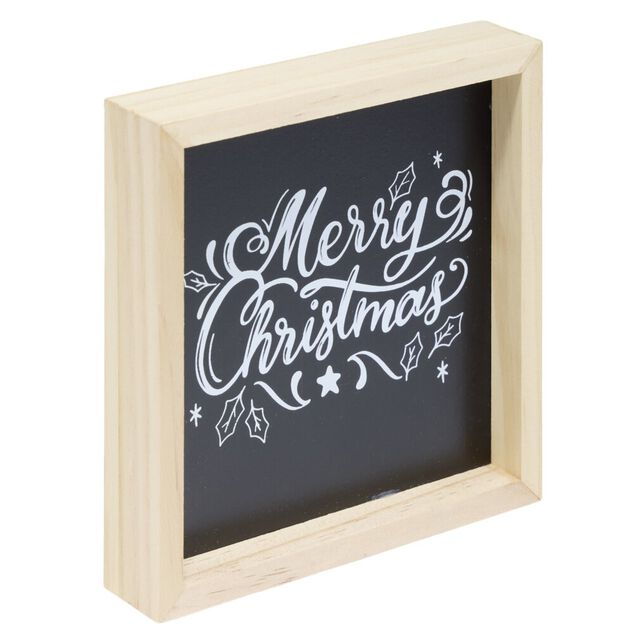 Cadre &agrave; poser imprim&eacute; No&euml;l 15x15cm (3 mod&egrave;les)