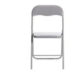 Chaise pliante Tracy m&eacute;tal gris fonc&eacute; L49xP49xH79cm