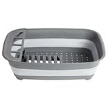 Égouttoir rétractable plastique gris 45x32,5xH5,5/12cm