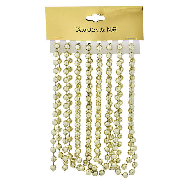 Guirlande de Noël perle dorée 2,70 m