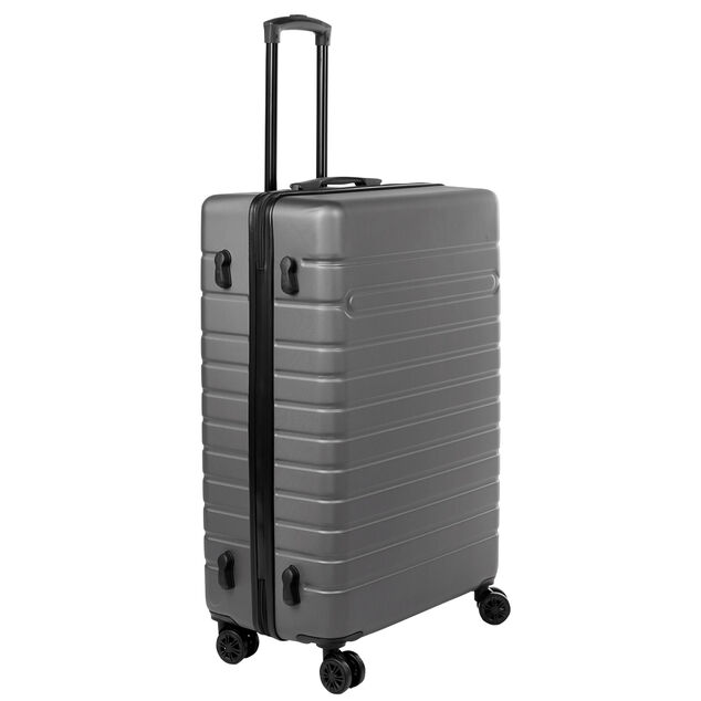 Valise rigide plastique gris 4 roues H70cm