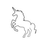 Décoration murale licorne métal noir 30xH40cm