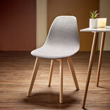 Housse de chaise scandinave extensible grise 45x40xH45cm