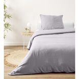 Parure de lit 1 personne 140x200cm microlavée unie (3 modèles)