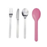 Couvert individuel inox gris x3