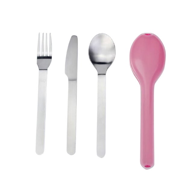 Couvert individuel inox gris x3