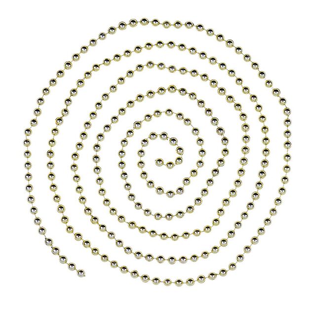 Guirlande de No&euml;l perle dor&eacute;e 2,70 m