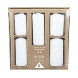Bougie pilier x5 cire blanche 5 formats